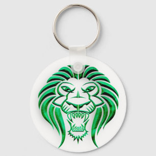 Chaveiro Leão tribal Cabeça-Verde