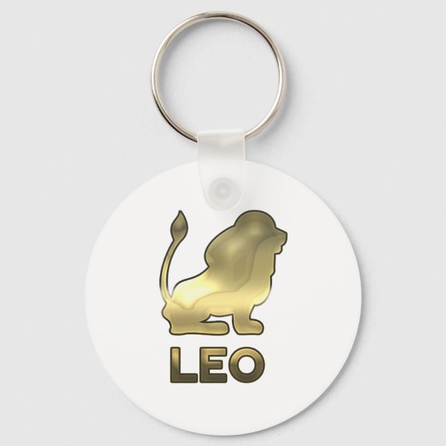 Chaveiro Leão Zodiac - Edição antiga de ouro (Frente)