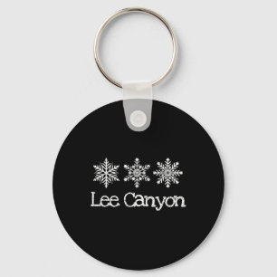 Chaveiro Lee Canyon Nevada Frosty Snowflakes Esquiando Esqu