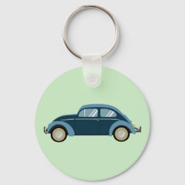 Chaveiro legal carro retrô azul com algemas