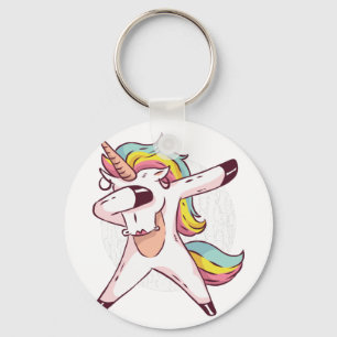 Chaveiro Legal Dabbing Dance De Unicórnio Rainbow