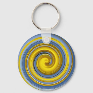 Chaveiro Legal espiral amarela e azul