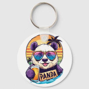 Chaveiro Legal Panda: Retro Summer & Beer Vibes