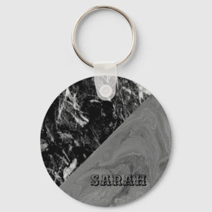 Chaveiro Legal Trendy Black Marble