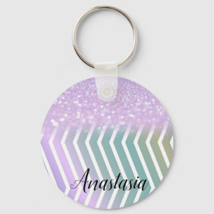 Chaveiro Legal Trendy Purple Glitter