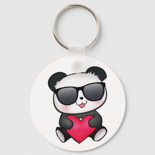 Chaveiro Legal Urso Panda Óculos Solares Dia de os namorado