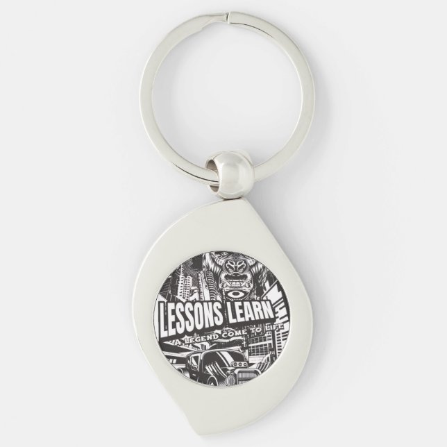 CHAVEIRO LEGENDARY GORILLA LESSONS LEARN METAL KEYCHAIN  (Frente)