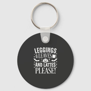 Chaveiro Leggings de Halloween Folhas e Lattes Café de Outo