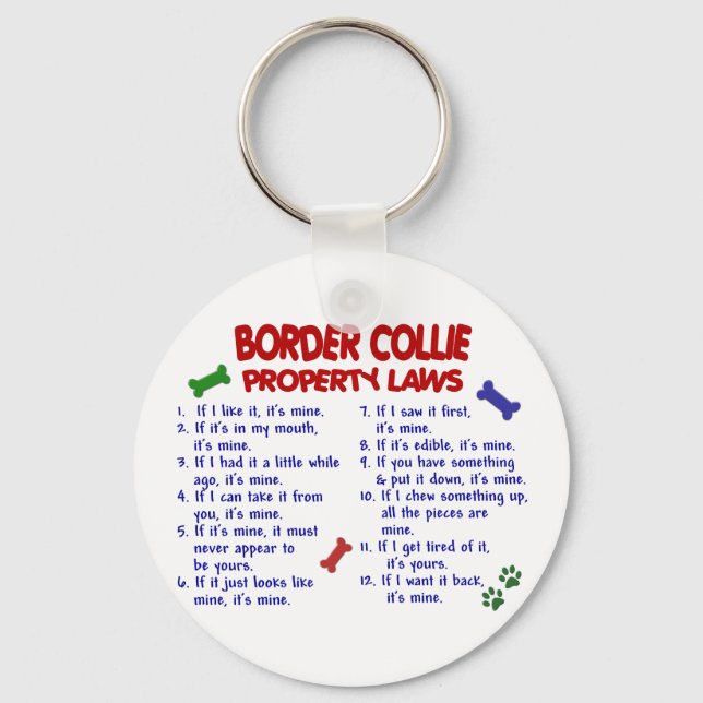 Chaveiro Lei de Propriedade COLLIE FRONTEIRIÇA 2 (Frente)