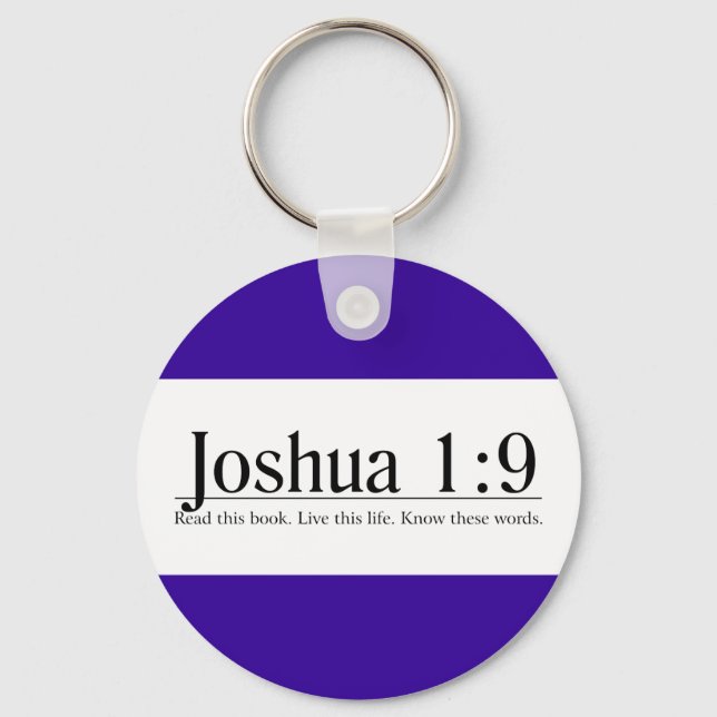 Chaveiro Leia a Bíblia Joshua 1:9 (Frente)