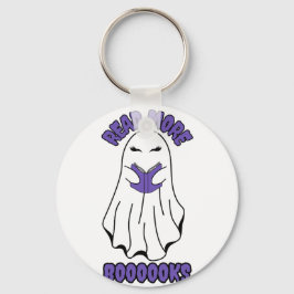 Chaveiro Leia mais livros Halloween Ghost Purple