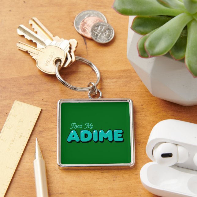 Chaveiro "Leia meu ADIME" Pulseira Verde (Mesa)