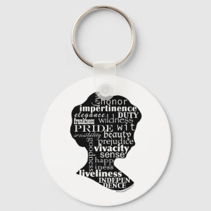 Chaveiro Leia o cameo de Jane Austen