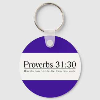 Chaveiro Leia os provérbios de Bíblia 31:30