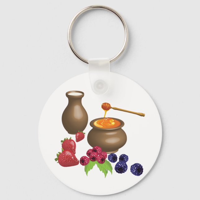 Chaveiro Leite e Mel com Frutas Silvestres Comida Rústica (Frente)