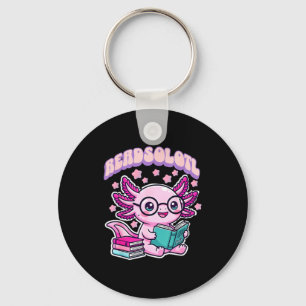 Chaveiro Leitor de axolote kawaii axolote livro engraçado a