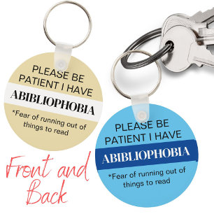Chaveiro Leitor de livros engraçados adora livraria de pres