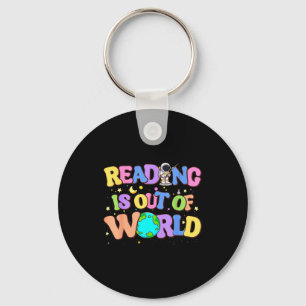 Chaveiro Leitura fofa é fora deste mundo livros espaciais
