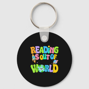 Chaveiro Leitura fofa é fora deste mundo livros espaciais