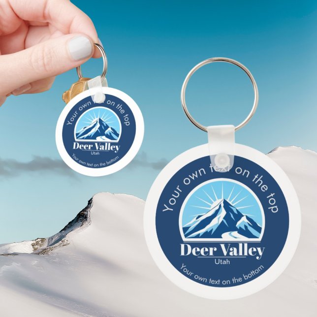 Chaveiro Lembrança da área de esqui Deer Valley Utah  (Criador carregado)