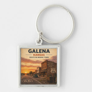 Chaveiro Lembrança da Cidade Mineira Galena Kansas Route 66