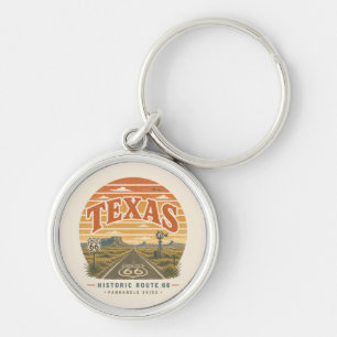 Chaveiro Lembrança da Viagem pela Texas Route 66 no Panhand