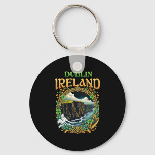 Chaveiro Lembrança de Dublin Irlanda Falésias do Mar Férias
