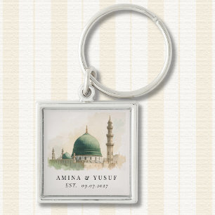Chaveiro Lembrança de Madinah Nomes de Casais do Masjid N