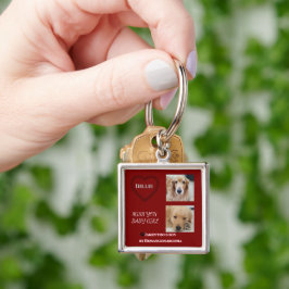 Chaveiro Lembrança de Perda de Animal de Estimação Vermelho