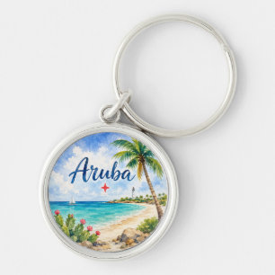 Chaveiro lembrança de viagem da ilha caribenha holandesa de