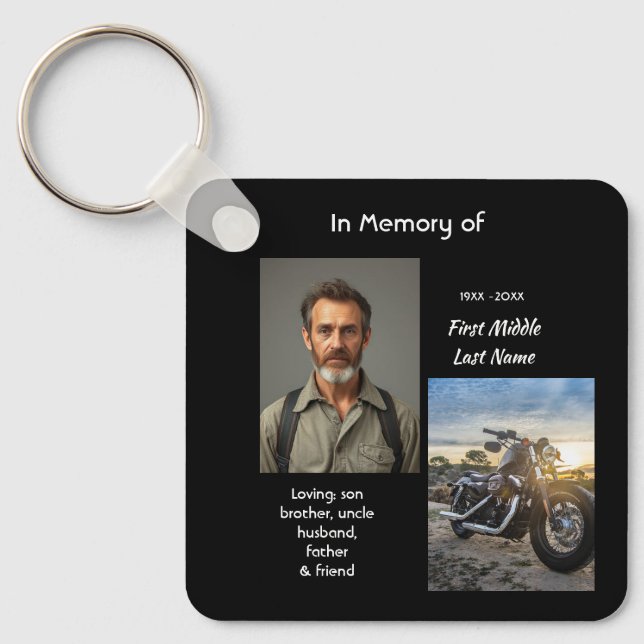 Chaveiro Lembrança Memorial de Moto Chopper (Frente)