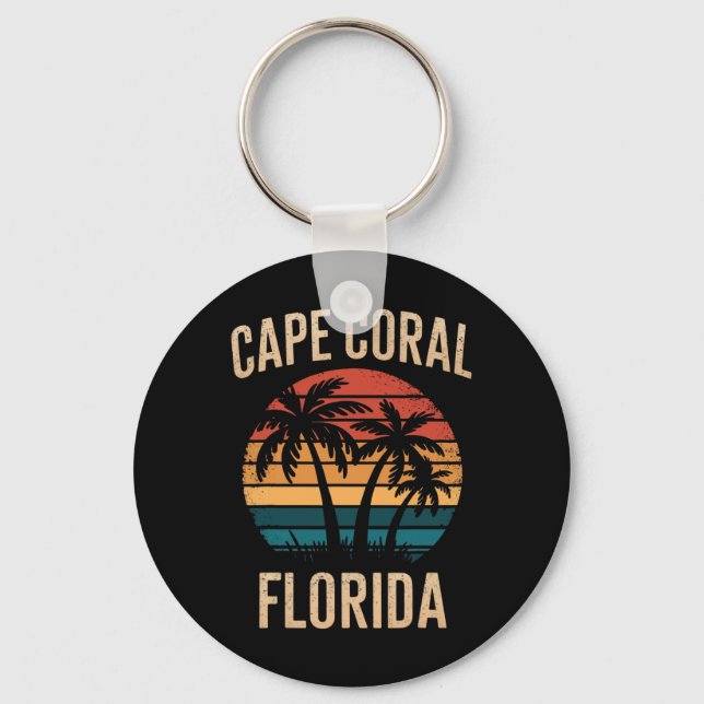 Chaveiro Lembranças de Férias em Cape Coral Flórida Para Fa (Frente)