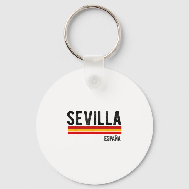 Chaveiro Lembranças de Sevilha Espanha Da Silhueta De Sevil (Frente)