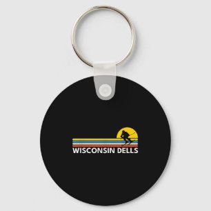 Chaveiro Lembranças Vintage Retro Wisconsin Dells Esquiando