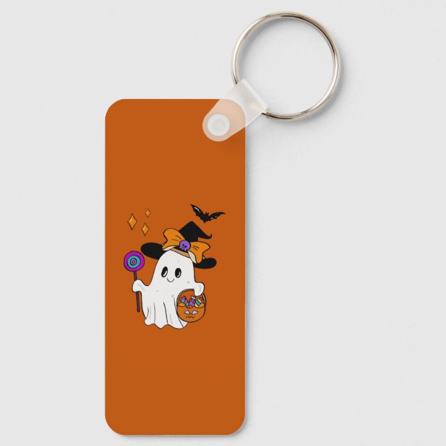 Chaveiro lembrancinhas de chá de bebê de halloween (Verso)