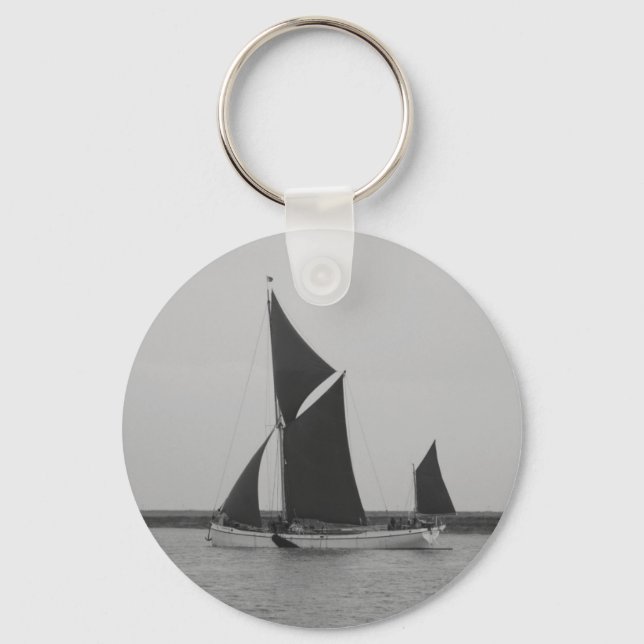 Chaveiro Lembrete de Barcaça de Vela (Frente)
