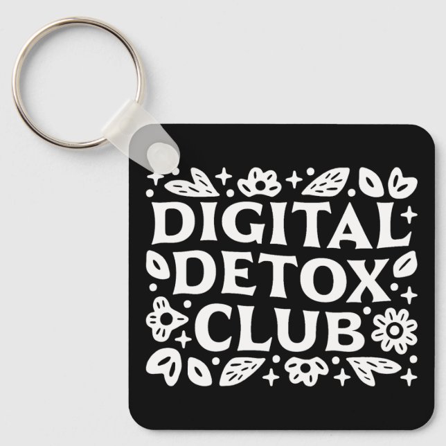 Chaveiro lembrete de mindfulness do clube de desintoxicação (Frente)