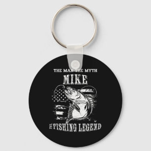 Chaveiro Lenda da Pesca Mito do Homem Mike Nome Personaliza