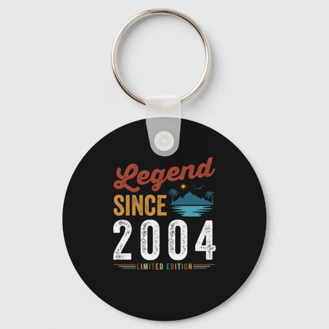Chaveiro Lenda Desde 2004 Aniversário Retro Vintage (Frente)