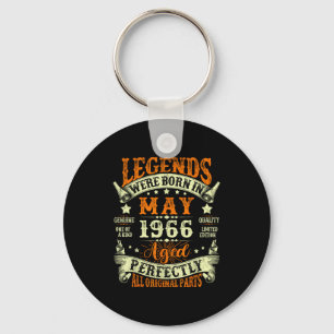Chaveiro Lendas nascidas em maio de 1966 vintage 60º aniver