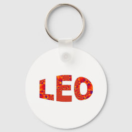 Chaveiro Leo - Amarelo Laranja-Fogo Azul