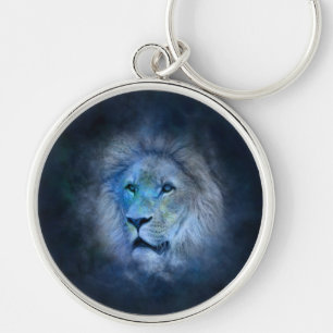 Chaveiro Leo Zodiac - Sinal Astrology Blue Lion