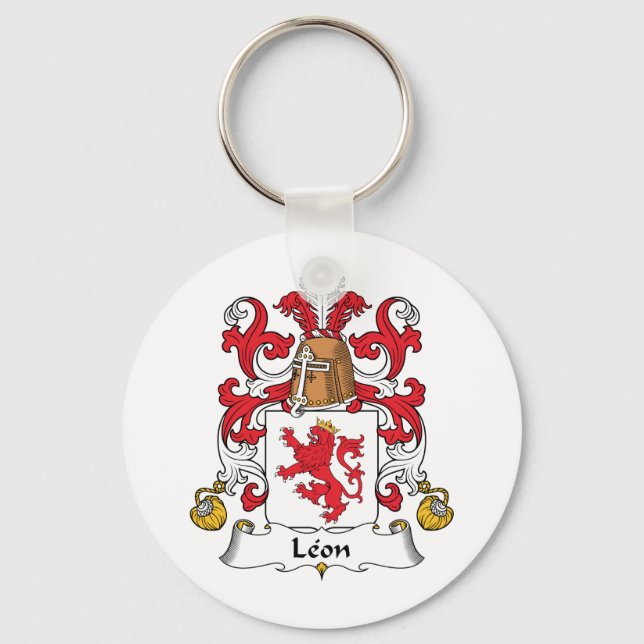 Chaveiro Leon Family Crest (Frente)
