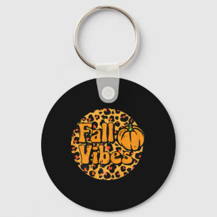 Chaveiro Leopard Fall Vibes Fúnebre Outono Bonito Mulheres