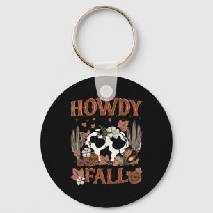 Chaveiro Leopard Howdy Fall Western Pumpkin outono Tha