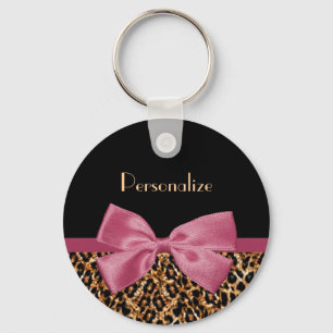Chaveiro Leopard Imprima Arco Maurizio com Pele Dourada de 