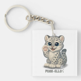 Chaveiro Leopardo-da-neve - Purr-elo