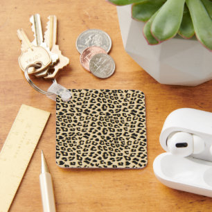 Chaveiro Leopardo - Marrom impresso