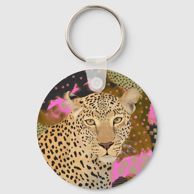 Chaveiro Leopardo Mesmerizado (Frente)