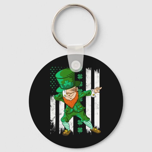 Chaveiro Leprechaun Dançando Presentes Engraçados Homens Cr (Frente)